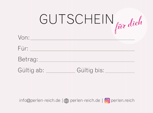 Physische Geschenkgutscheine